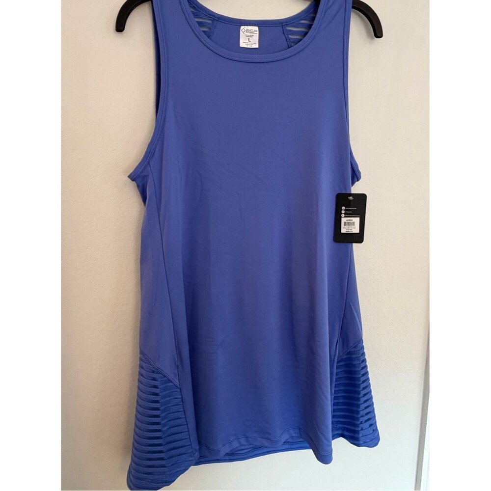 BSP Active Tennis Golf Dress Blue Sleeveless Athletic Dress NWT Women’s Large